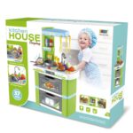 Bucatarie copii Verde cu robinet apa sunete si lumini 37 piese