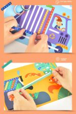 Cartea cu activitati Artistice Joc creativ cu 4 benzi colorate