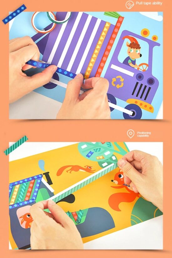 Cartea cu activitati Artistice Joc creativ cu 4 benzi colorate