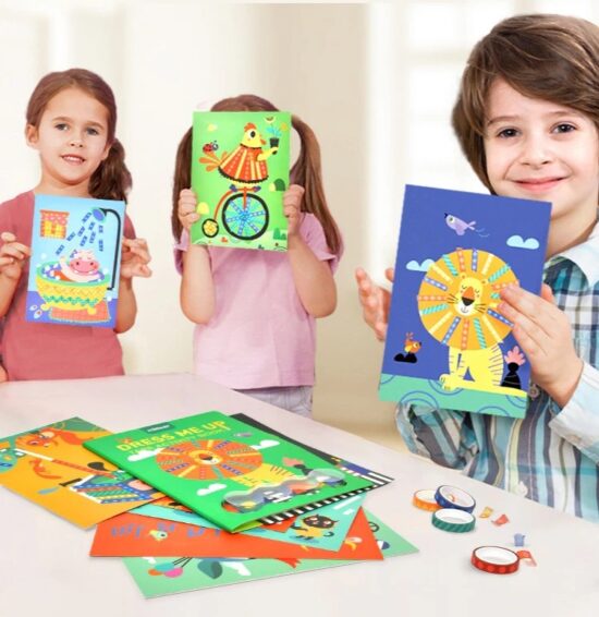 Cartea cu activitati Artistice Joc creativ cu 4 benzi colorate