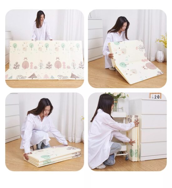 Covor joaca bebe Masini pliabil XPE cu 2 fete 150X200cm