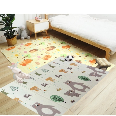 Covor joaca bebe Ursulet pliabil XPE cu 2 fete 150X200cm