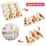 Covor pliabil Pisicile reversibil spuma 180X200 cm