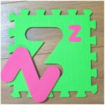 Covor puzzle Alfabetul de la A-Z cu litere mari 26 piese