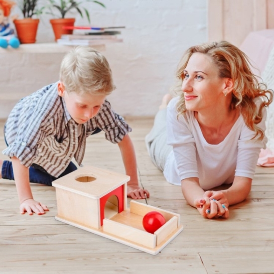 Cutia Permanentei Jucarie Montessori pentru copii din lemn