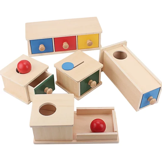 Cutia Permanentei Jucarie Montessori pentru copii din lemn