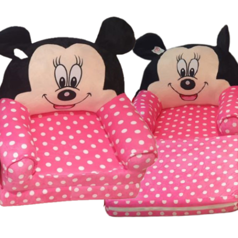 Fotoliu extensibil Roz cu buline Minnie Mouse Disney 80 cm