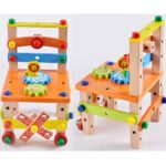 Jucarie Banc de lucru Scaun de asamblat cu unelte