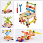 Jucarie Banc de lucru Scaun de asamblat cu unelte