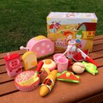 Jucarie Set Mic dejun in stil occidental cu Toaster din lemn