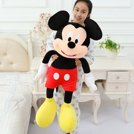 Jucarie plus 100 cm Mickey Mouse cu pantaloni scurti Rosii