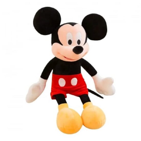 Jucarie plus 35 cm Mickey Mouse cu pantaloni scurti Rosii