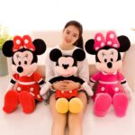 Jucarie plus 95 cm Minnie Mouse cu rochita roz-rosu
