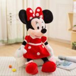 Jucarie plus 95 cm Minnie Mouse cu rochita roz-rosu