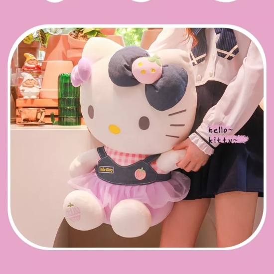Jucarie plus Hello Kitty Pisicuta cu fundita 50 cm