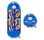 Perna 2in1 Sac de dormit Jucarii plus cu Animalute copii unicorn albastru