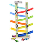 Pista cu 8 nivele Raliu cu 6 masinute lemn si Parcare