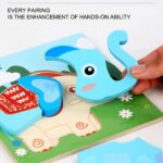 Puzzle 3D educativ Piese groase Montessori