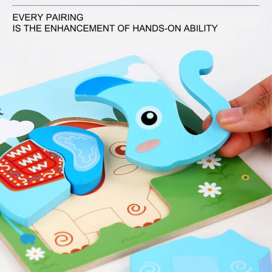 Puzzle 3D educativ Piese groase Montessori