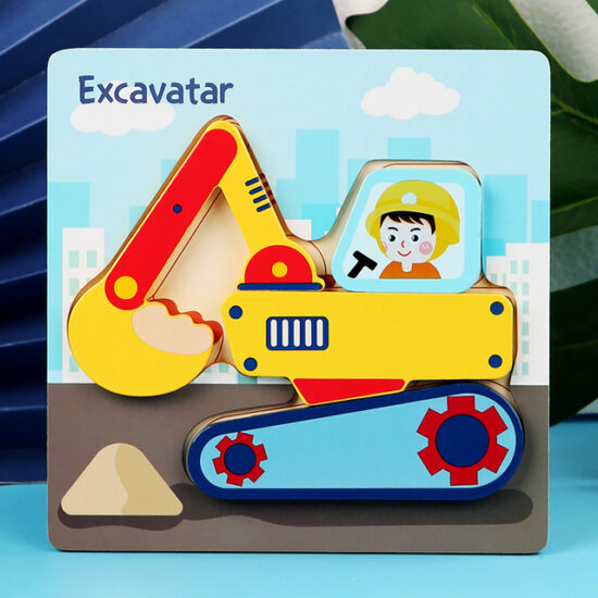 Puzzle 3D educativ Piese groase Montessori