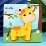 Puzzle 3D educativ Piese groase Montessori