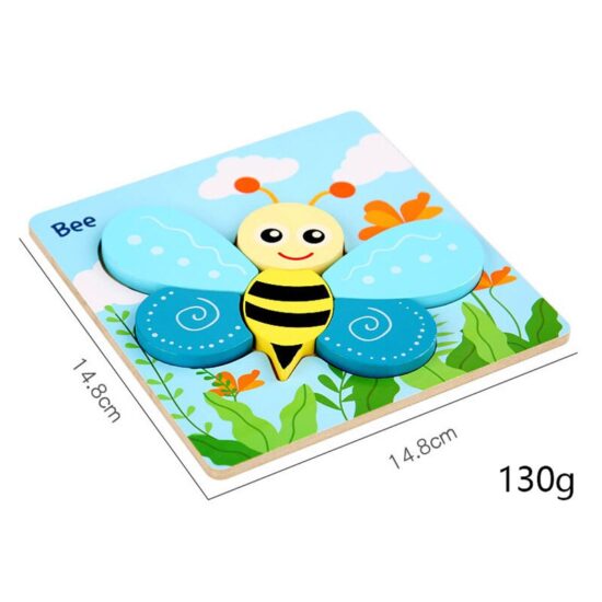 Puzzle 3D educativ Piese groase Montessori