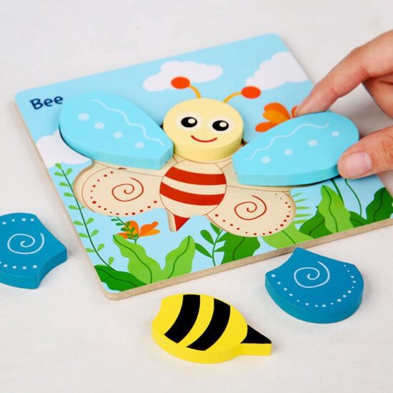 Puzzle 3D educativ Piese groase Montessori