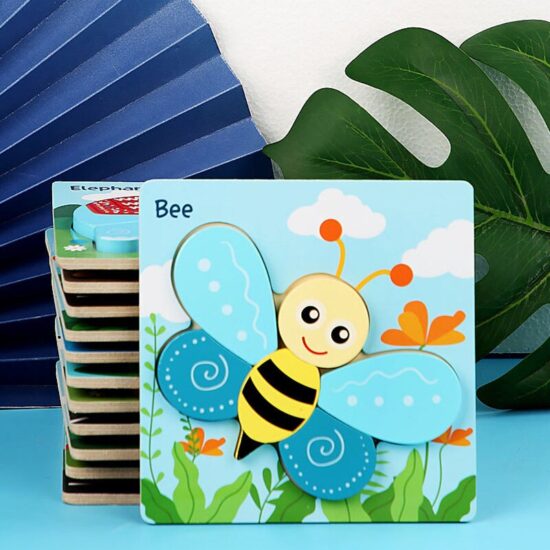 Puzzle 3D educativ Piese groase Montessori