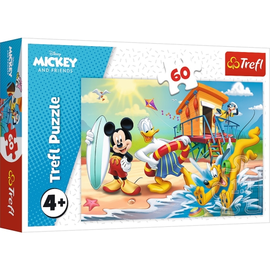 Puzzle Trefl Mickey Mouse Disney la plaja cu 60 piese