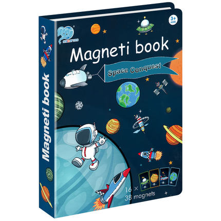 Puzzle copii Carte magnetica cu Nave spatiale 38 piese