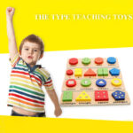 Puzzle educativ cu forme geometrice Jucarii copii lemn