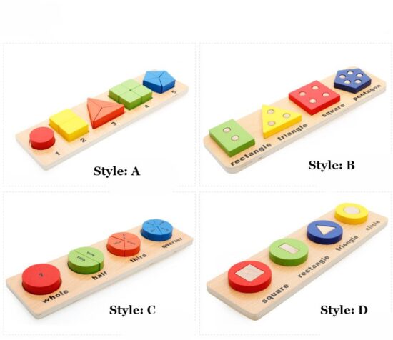 Puzzle educativ cu forme geometrice Jucarii copii lemn