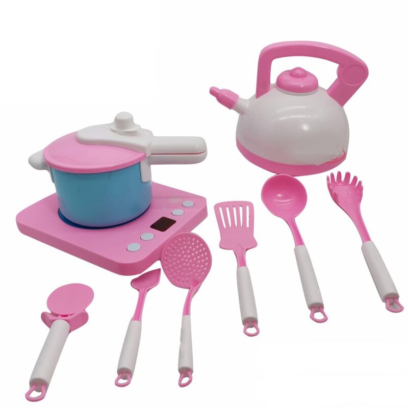 Set bucatarie cu Plita electrica si Accesorii 9 piese
