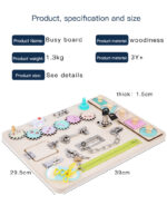 Tabla Placa Montessori cu activitati educative Busy Board