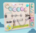 Tabla Placa Montessori Busy Board cu activitati educative