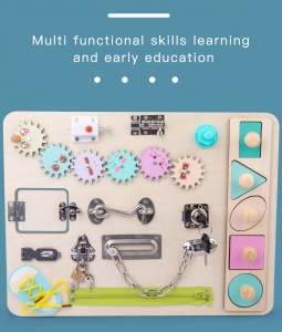 Tabla Placa Montessori cu activitati educative Busy Board