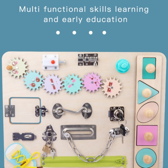 Tabla Placa Montessori cu activitati educative Busy Board