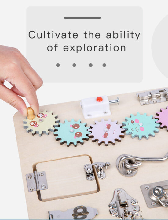 Tabla Placa Montessori cu activitati educative Busy Board