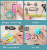 Tabla Placa Montessori cu activitati educative Busy Board