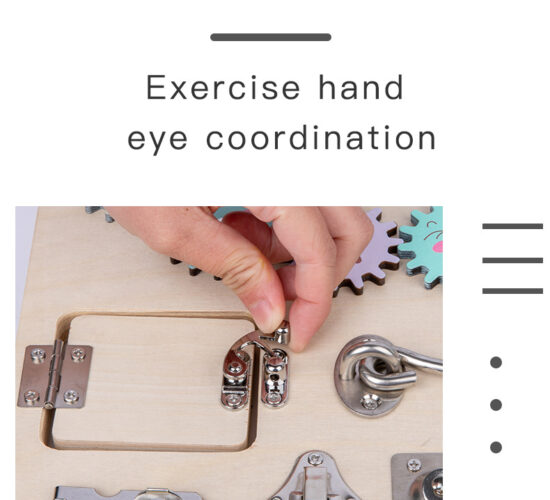 Tabla Placa Montessori cu activitati educative Busy Board