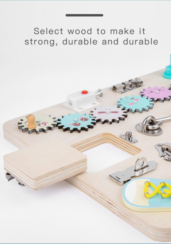 Tabla Placa Montessori cu activitati educative Busy Board