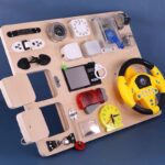 Tabla Placa Montessori cu activitati educative Volan Busy Board