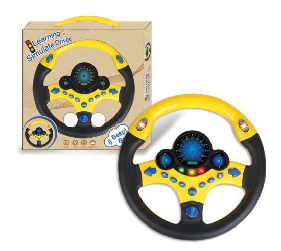 Jucarie Interactiva Volan Masina cu Lumini si Sunete