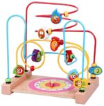 Jucarie Labirint Motric lemn cu Abac Ceas si Fructe 3D copii