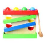 Jucarie Montessori Circuit cu bile Pista si ciocanel lemn
