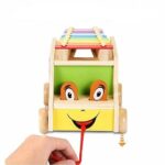 Jucarie Multifunctionala Autobuzul cu xilofon si Animale 3D