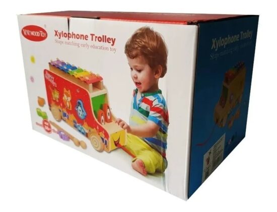 Jucarie Multifunctionala Autobuzul cu xilofon si Animale 3D