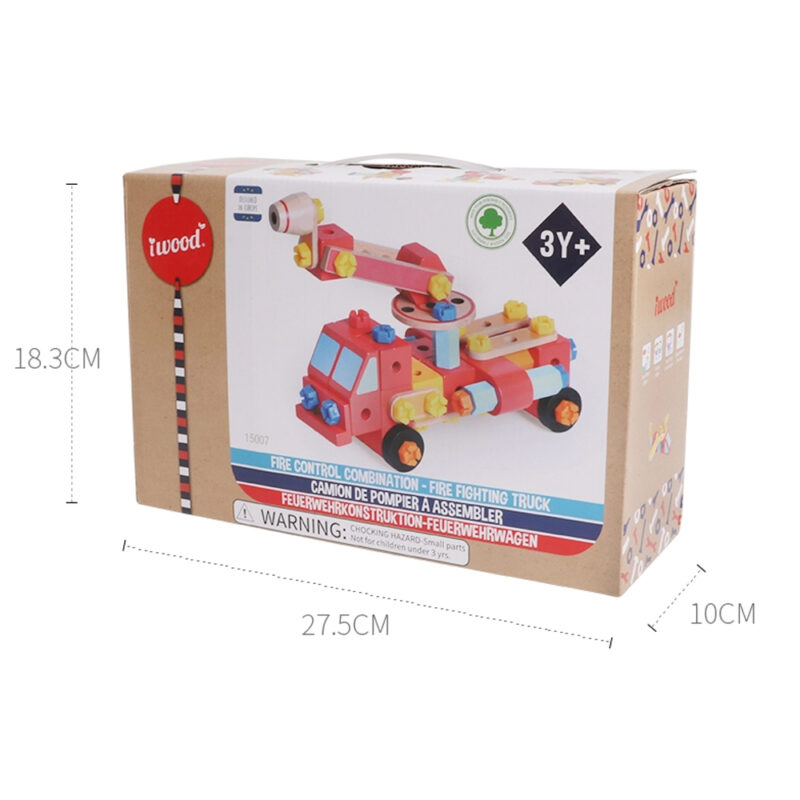 Jucarie Vehicul de asamblat diferite Vehicule lemn 55 piese