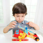 Jucarie de asamblat Vehicule creative din lemn 30 piese