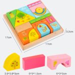 Jucarii Cuburi de stivuit cu imagini Constructii din lemn